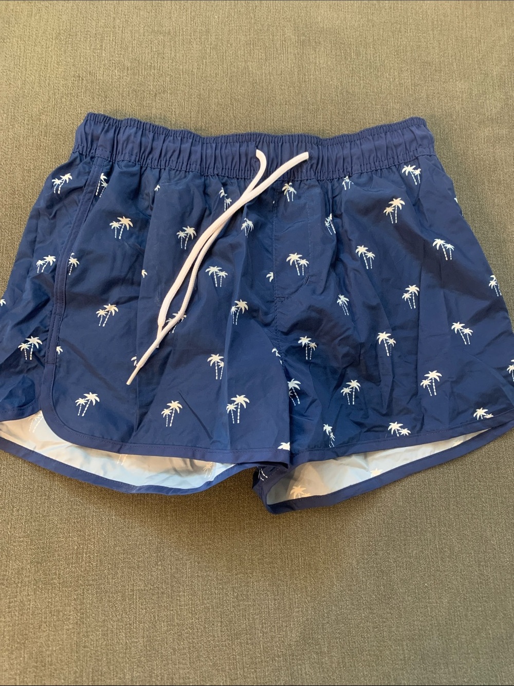 H&M Navy Swim Shorts with White Drawstring
